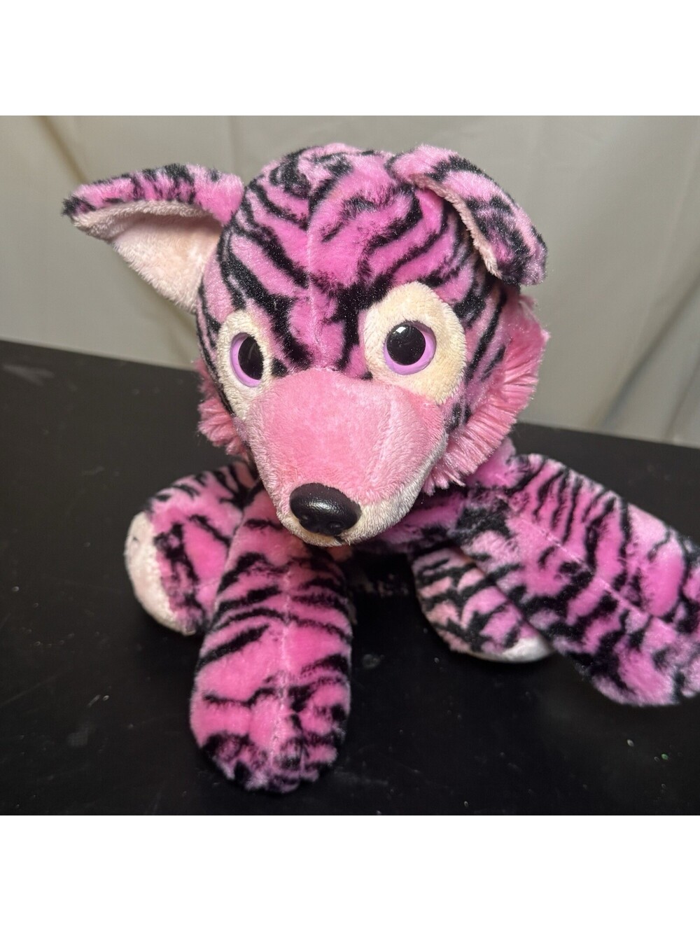 Retired! The Petting Zoo Great Wolf Lodge Pink Tiger Stripe Wolf Plush 2014